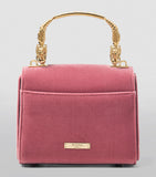 Aspinal of London velvet Mayfair top-handle bag, imported from the UK