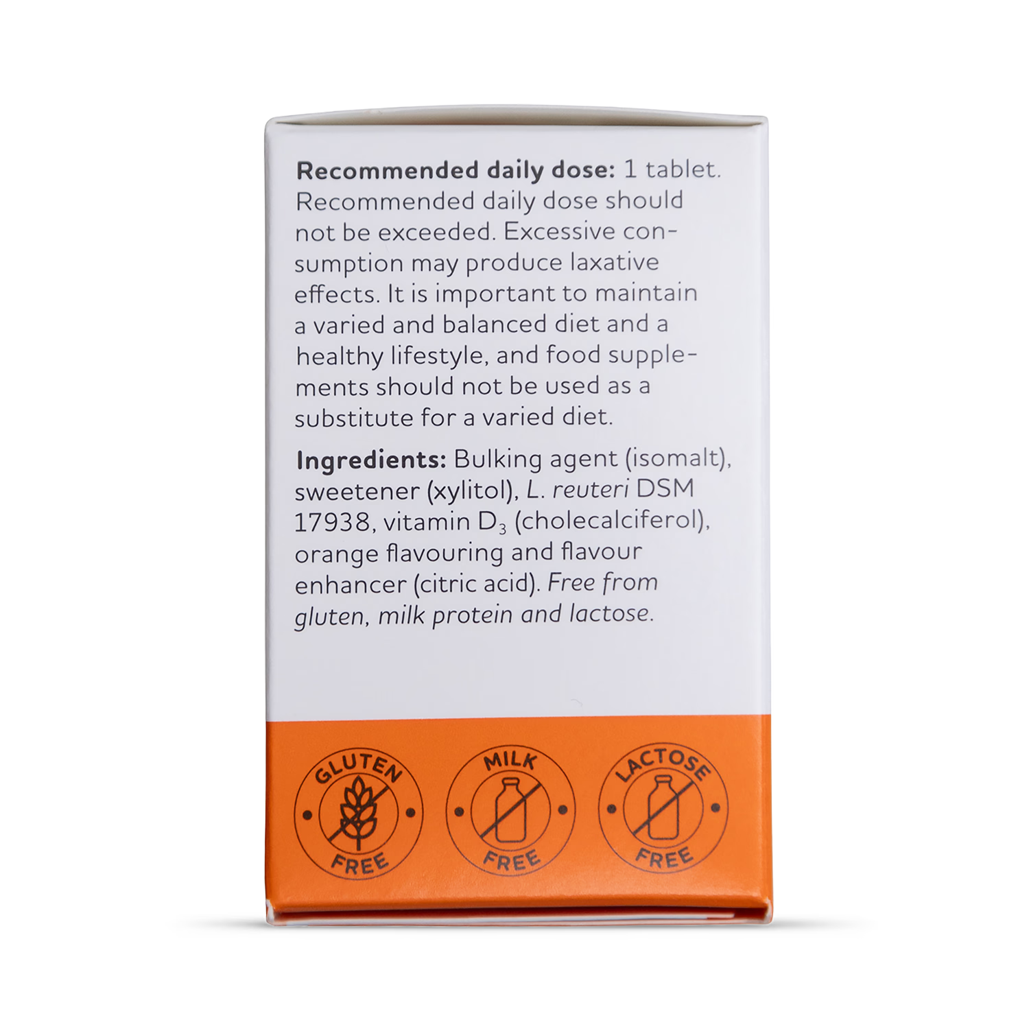 BioGaia Protectis D+ probiotic tablets with Vitamin D3, imported from the UK