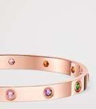 Cartier rose gold LOVE bracelet with gemstones - British product