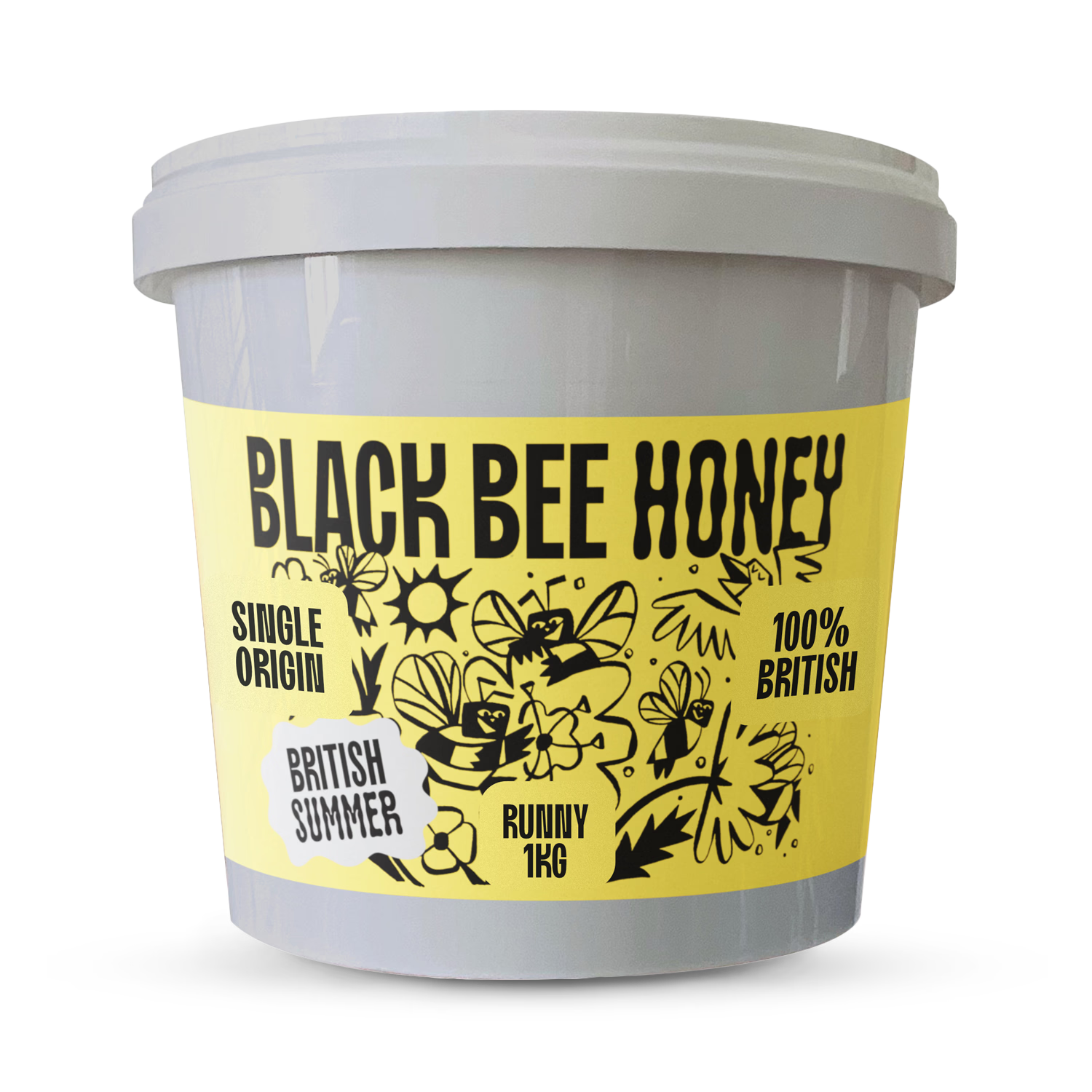 Schwarzer Biene Britischer Sommerhonig 1kg