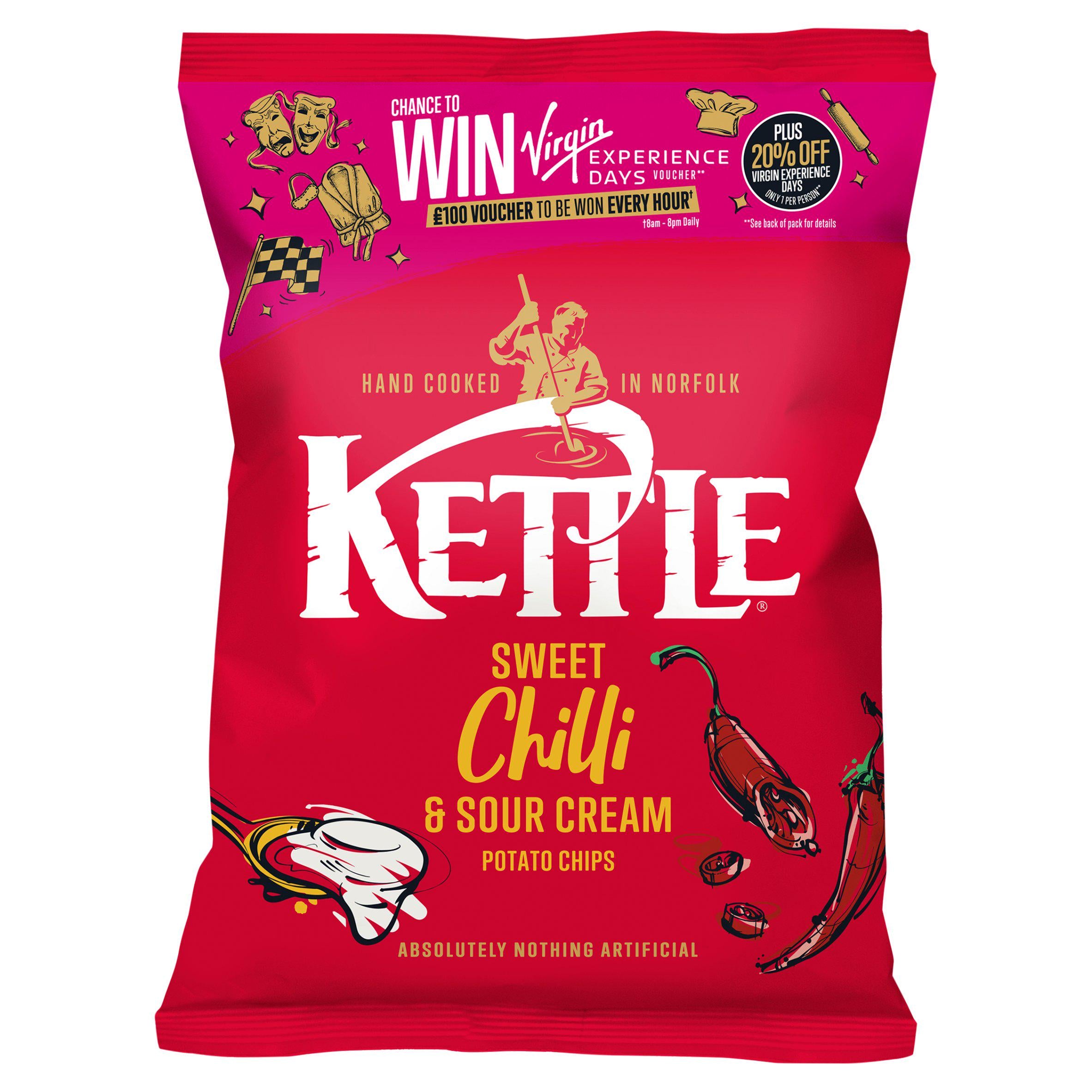 Kettle Chips Sweet Chilli &amp; Sour Cream Sharing Crisps 130g