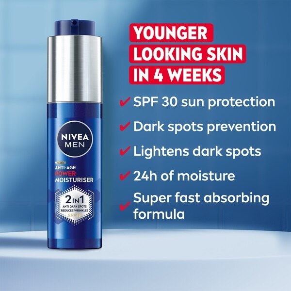 Nivea Men Anti-Age Power Moisturiser Spf30 50Ml GOODS Superdrug   