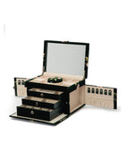 Wolf Zoe large jewellery box with floral embroidery, UK version