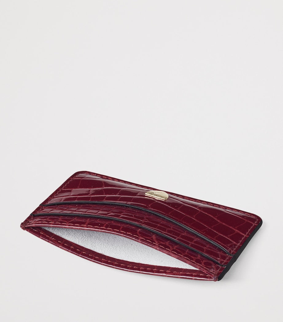 Aspinal of London croc-embossed slim card holder, UK version