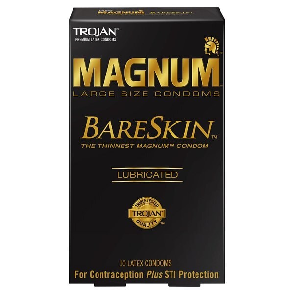 Magnum Large Size Condoms By Trojan Bareskin Condoms 10Ct GOODS Superdrug   