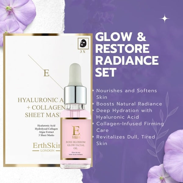 Erth Skin London rose oil set, collagen masks, imported from the UK