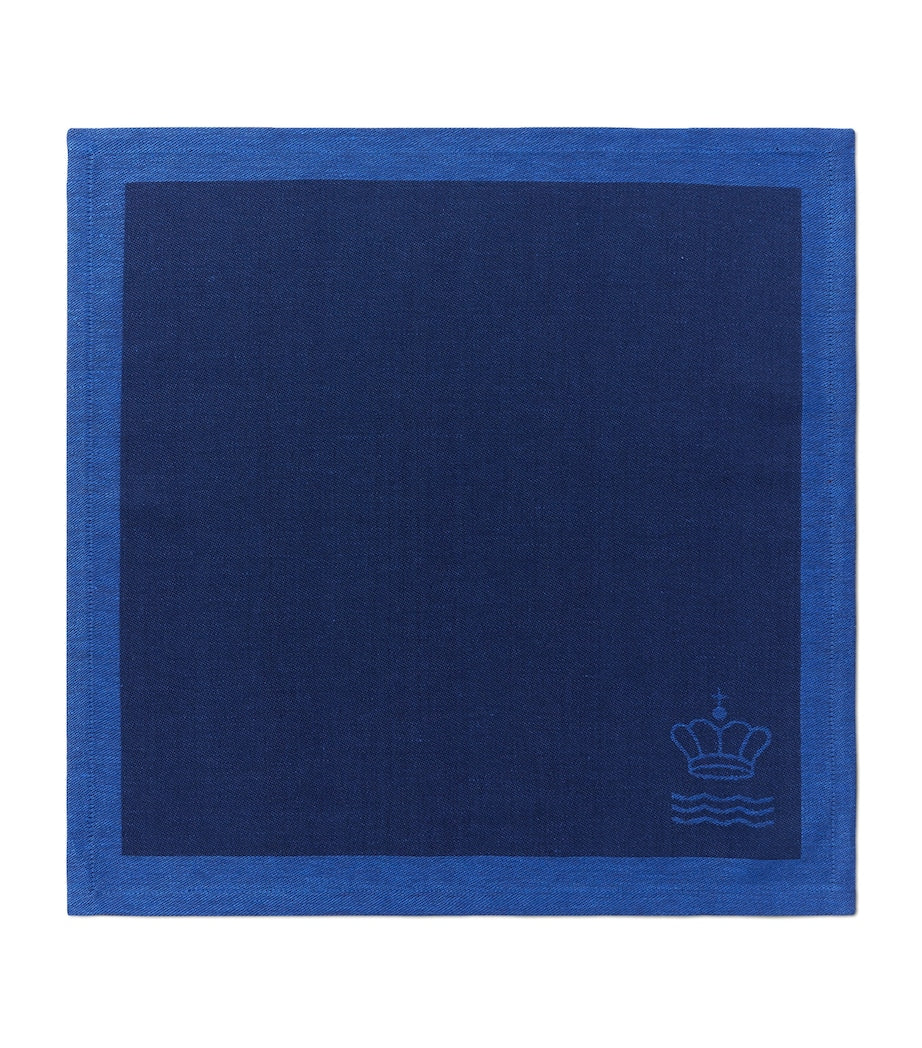 Royal Copenhagen Jacquard Waves fabric napkins 45cm x 45cm, imported from the UK