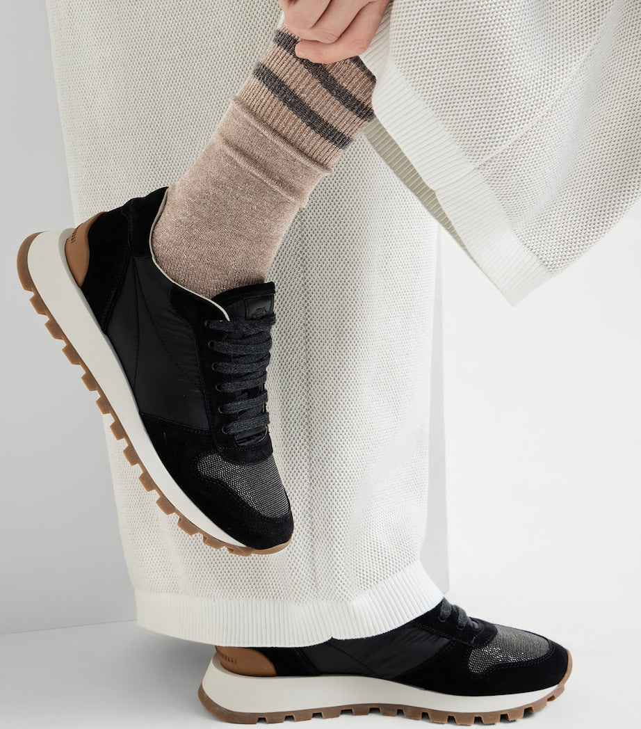 Brunello Cucinelli cashmere blend sparkling knit socks (British brand)