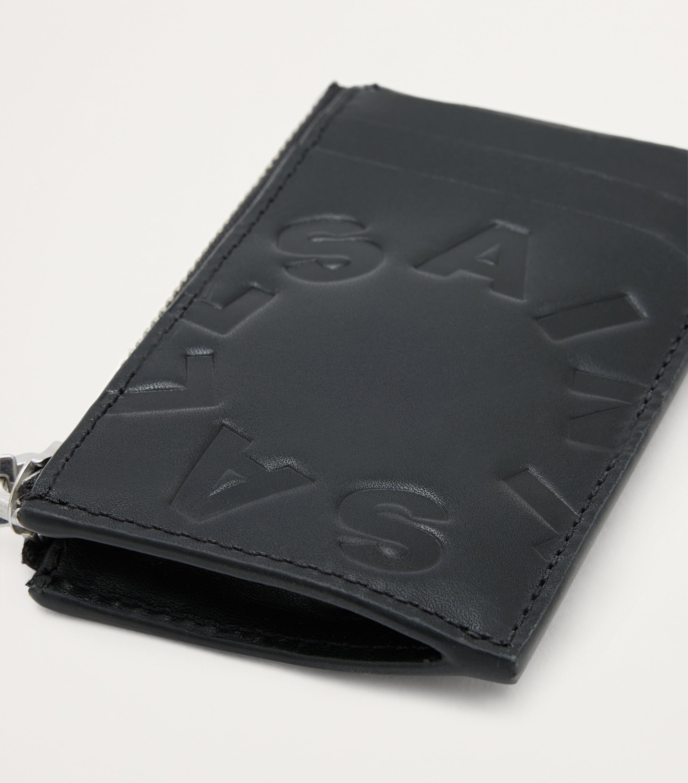 AllSaints leather card holder with coin purse, imported from the UK