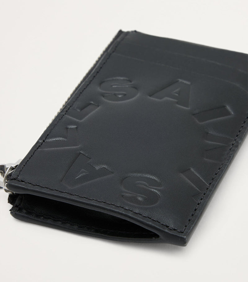 AllSaints leather card holder with coin purse, imported from the UK
