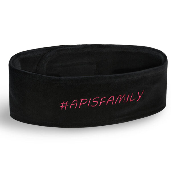 Apis black velour cosmetic headband, UK version