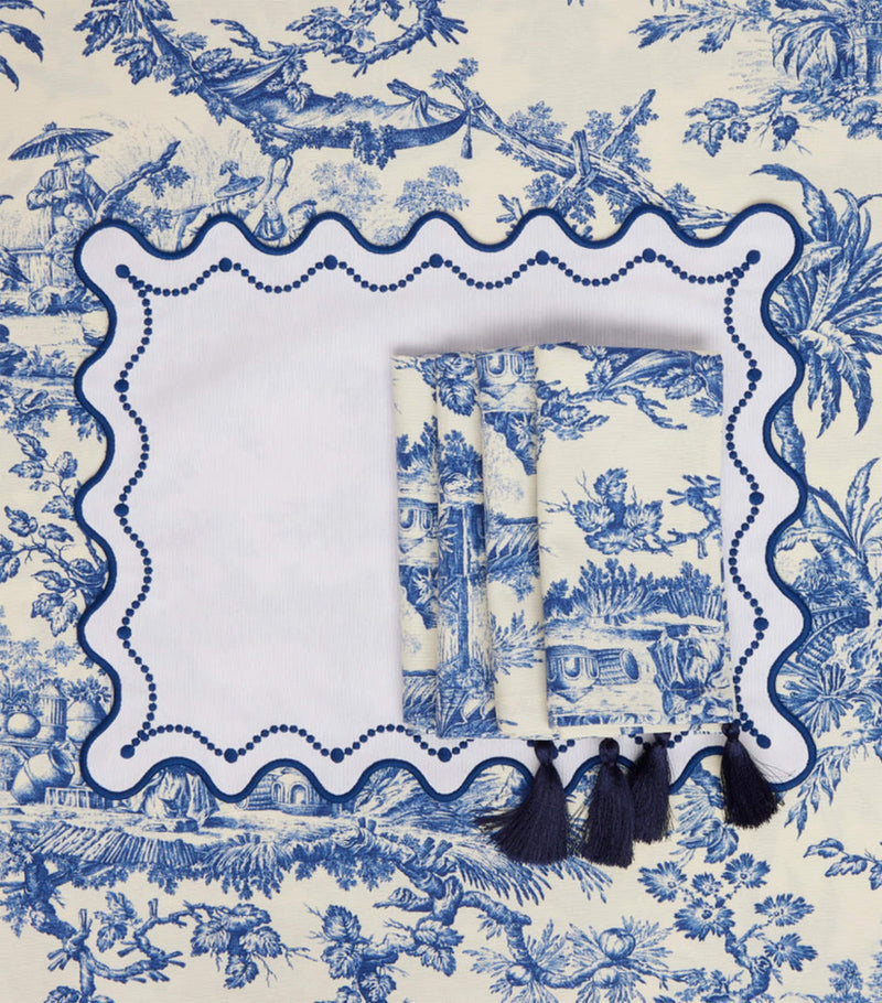 Maison Margaux toile fabric napkins set of 4, imported from the UK