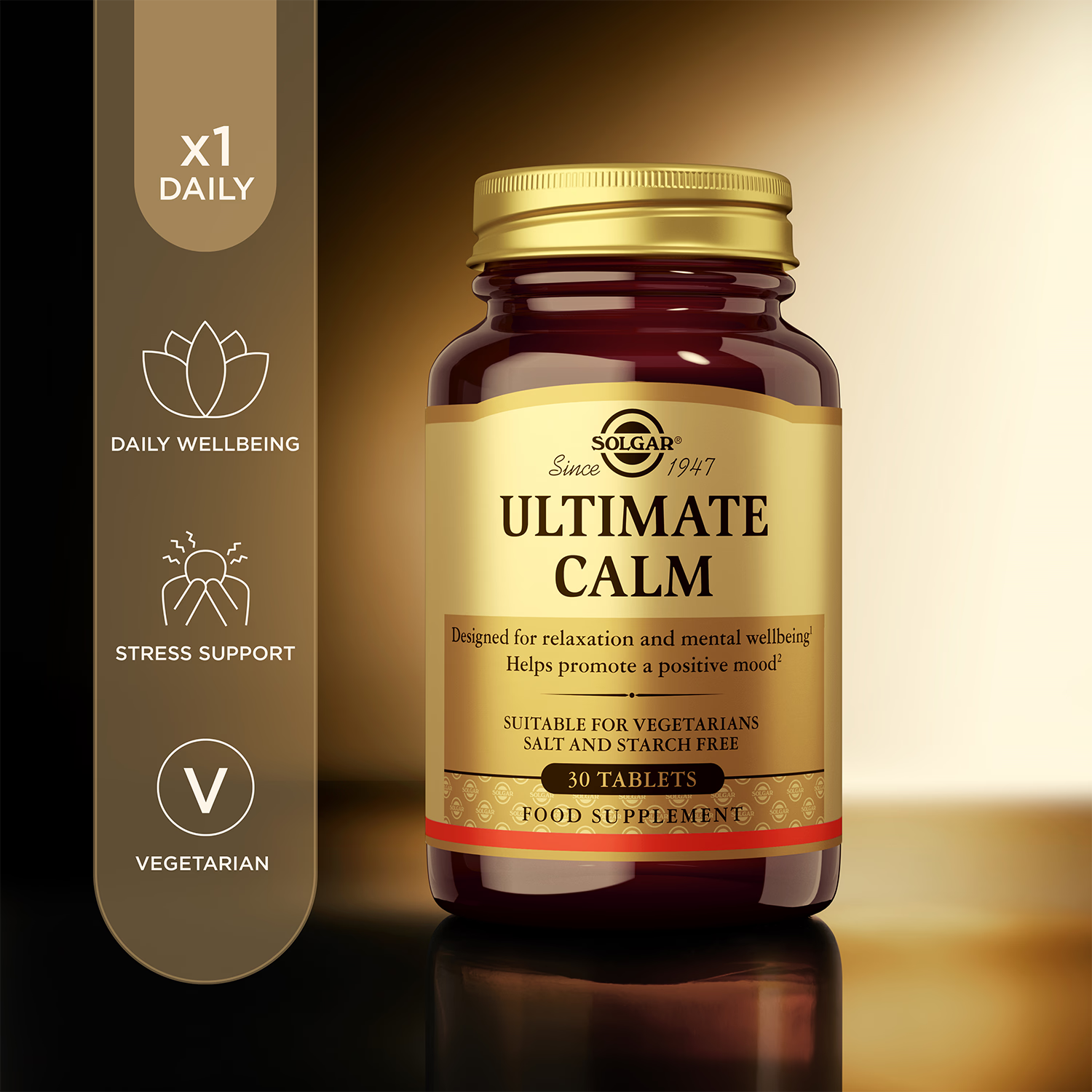 Ashwagandha and Saffron Botanical Relaxation Supplement 30 Tablets