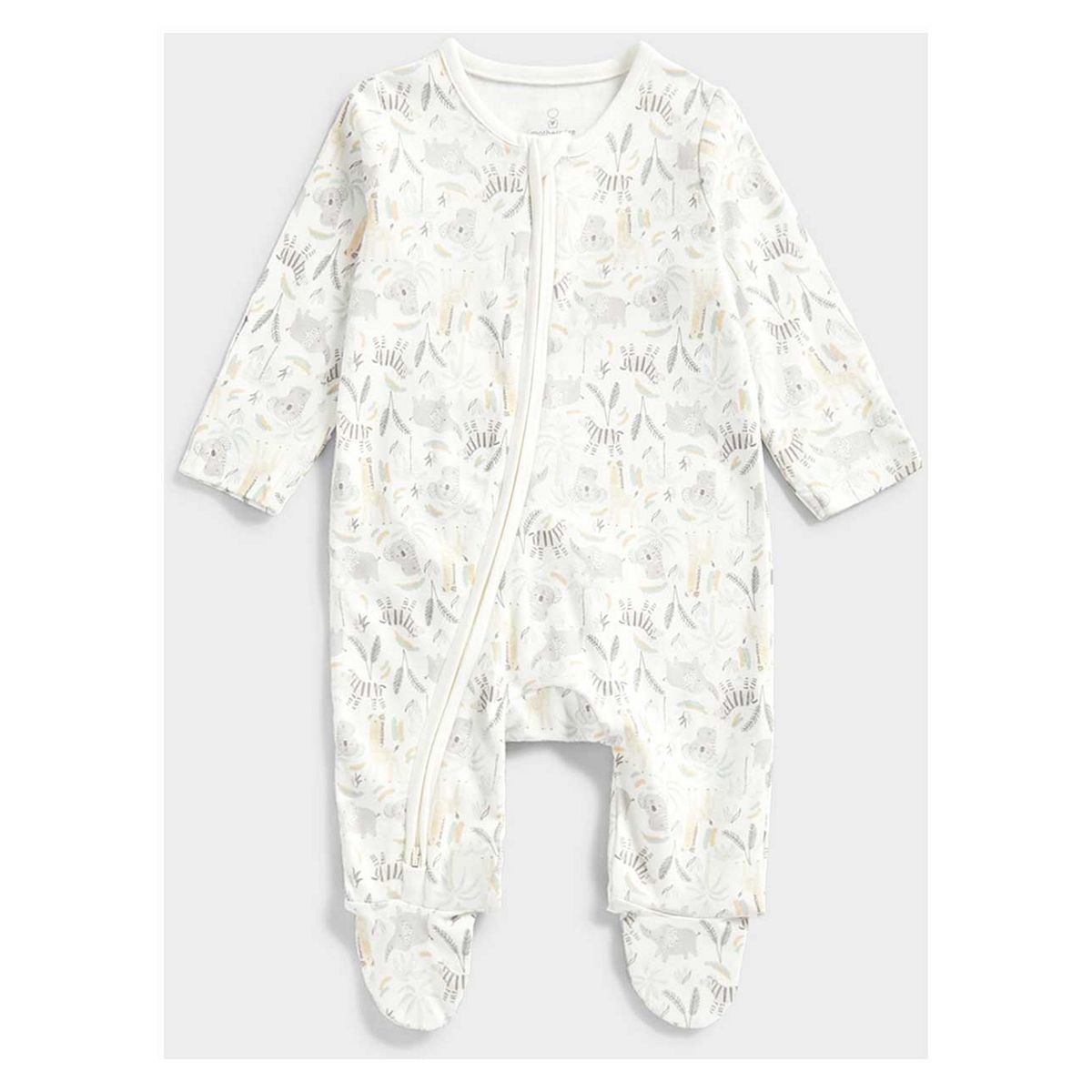 Mothercare Safari Zip-Up Baby Sleepsuit GOODS Boots   