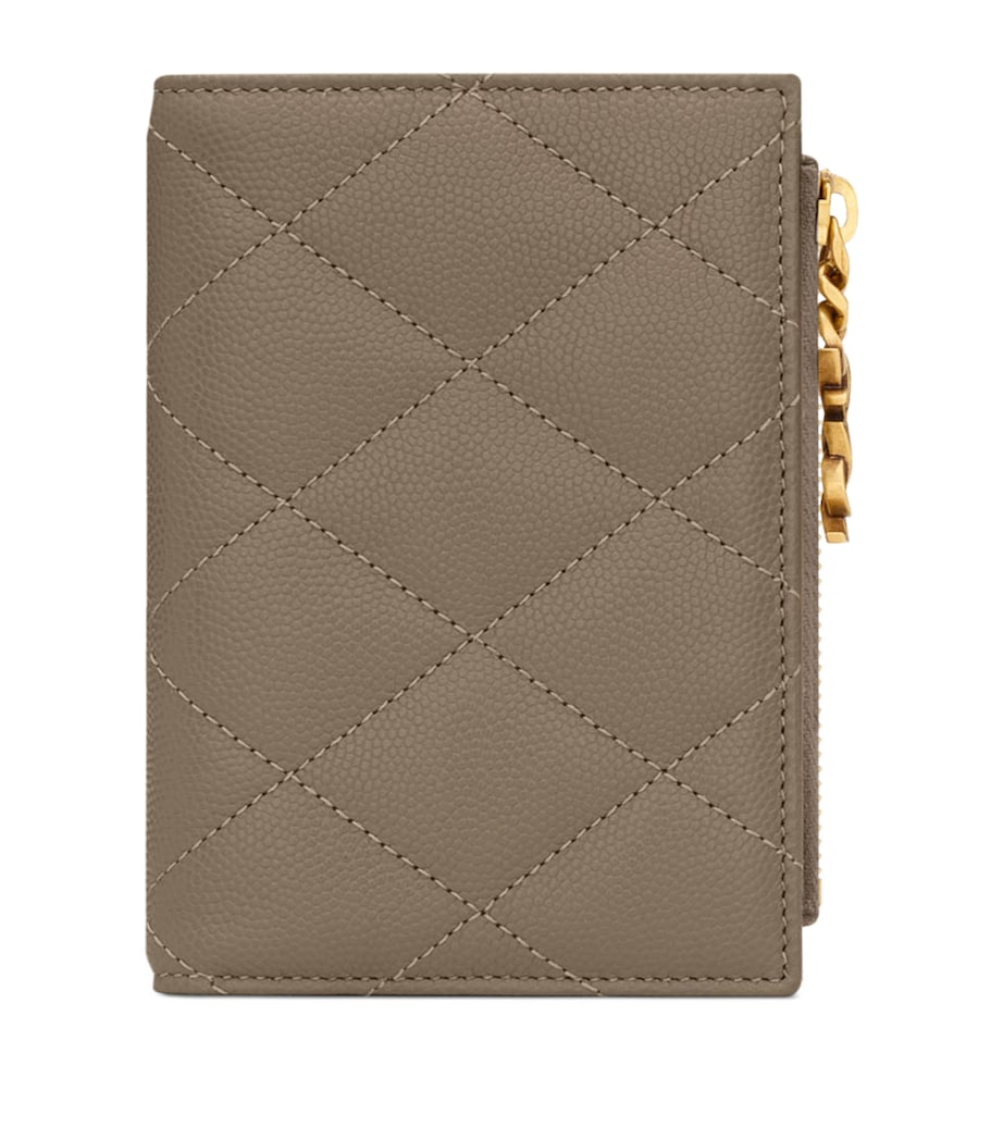Saint Laurent matelassé bifold wallet (British brand)
