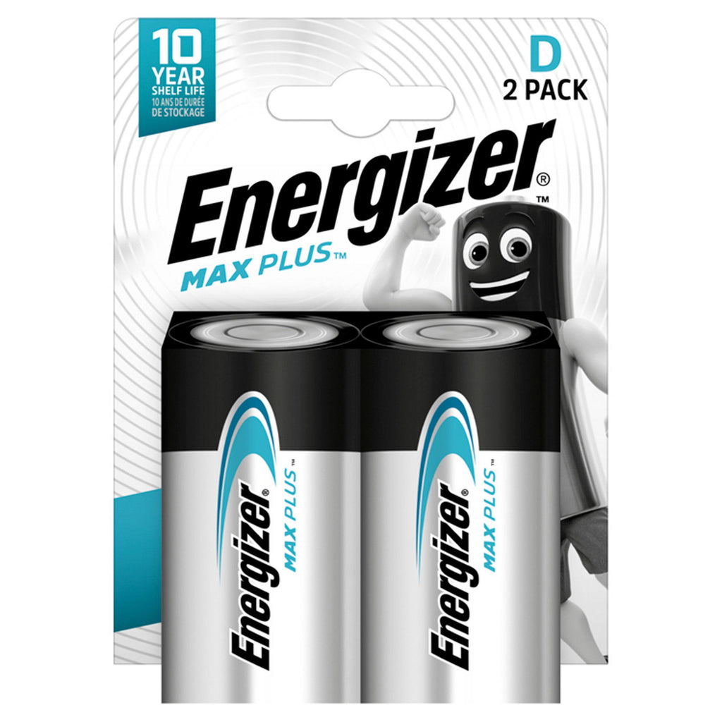 Energizer Max Plus D Alkaline Batteries x2