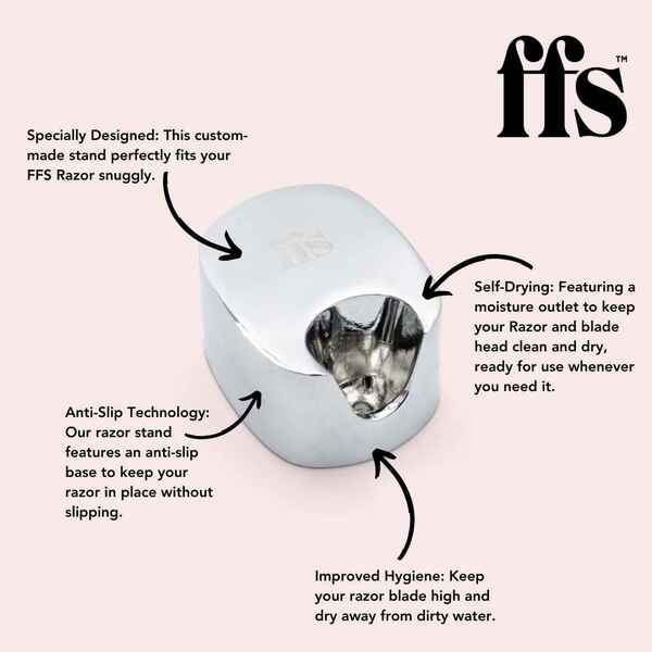 FFS Beauty silver razor stand, UK version