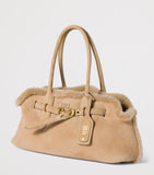 Miu Miu Aventure suede shearling shoulder bag, UK version