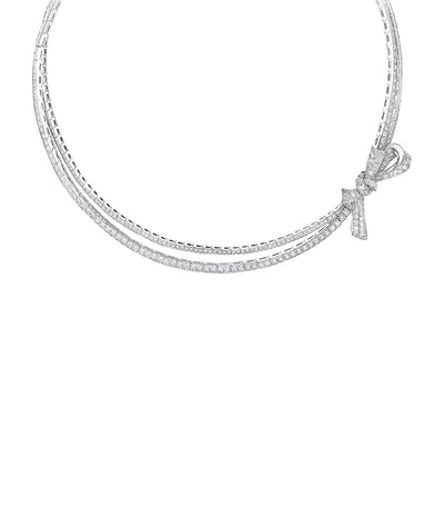 Harrods Graff White Gold and Diamond Tilda's Bow Necklace- Buy online at McGrocer