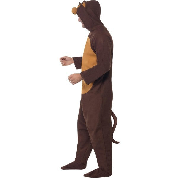 Smiffys monkey costume brown all-in-one with hood - British product