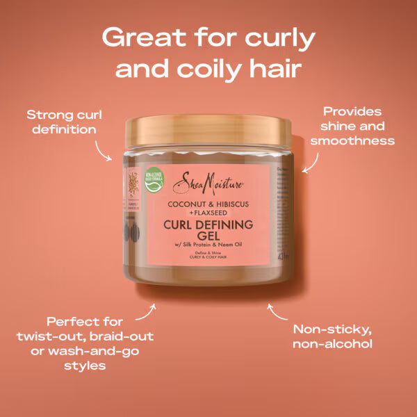SheaMoisture Styling Gel Coconut & Hibiscus 431ml - British product