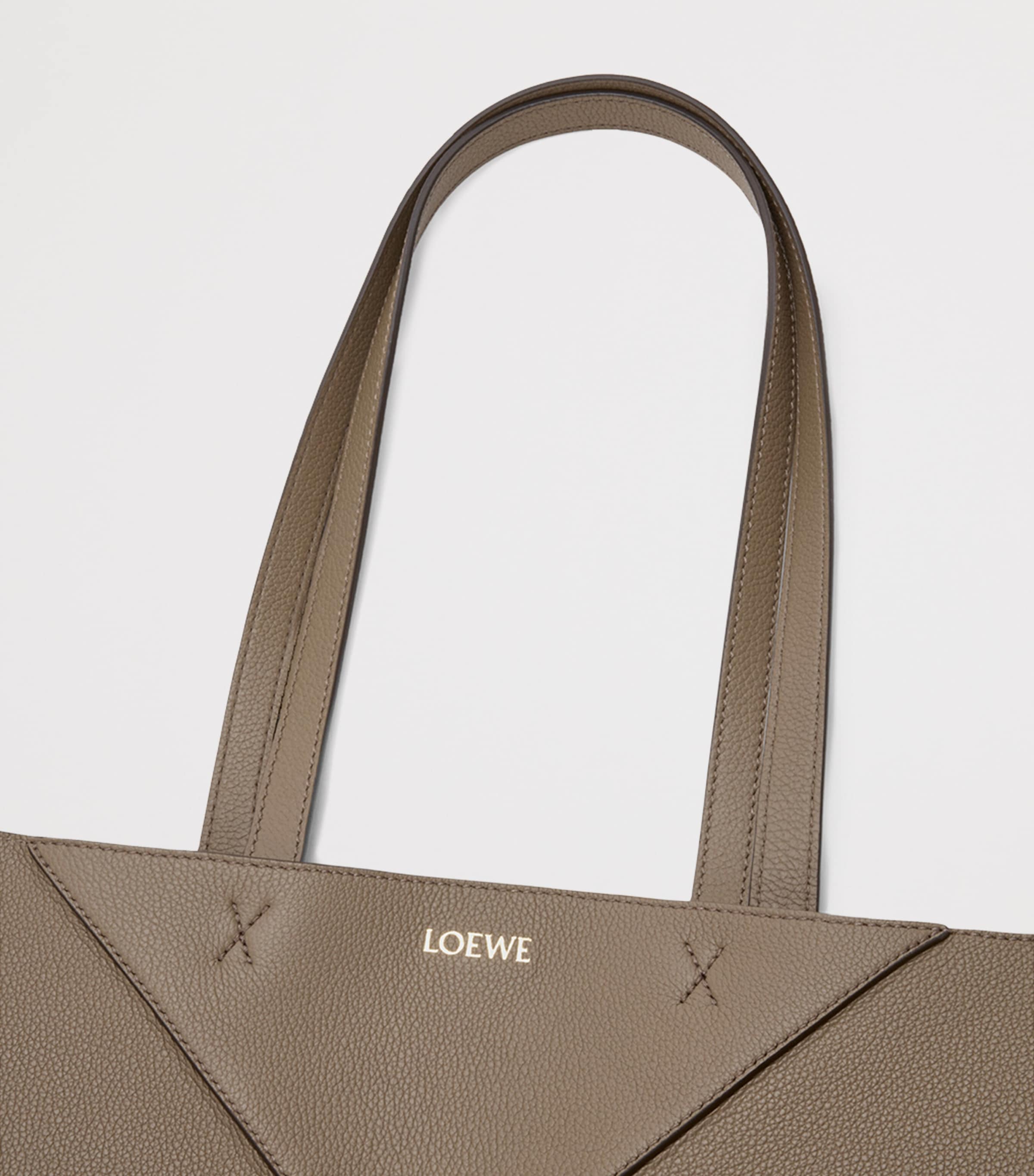 LOEWE Puzzle Tote leather bag with origami lines - British product