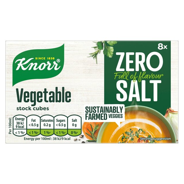 Knorr 8 Vegetable Zero Salt Stock Cubes   72g