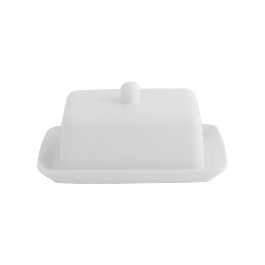 George Home Simply White Butter Dish