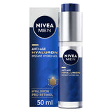 NIVEA MEN Anti-Age Hyaluron Face Gel Moisturiser with Hyaluronic Acid 50ml GOODS Boots   