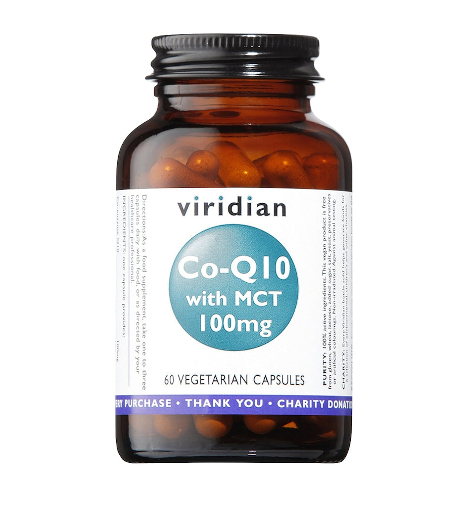 Viridian Co-Enzyme Q10 100mg with MCT capsules 60 count (British brand)
