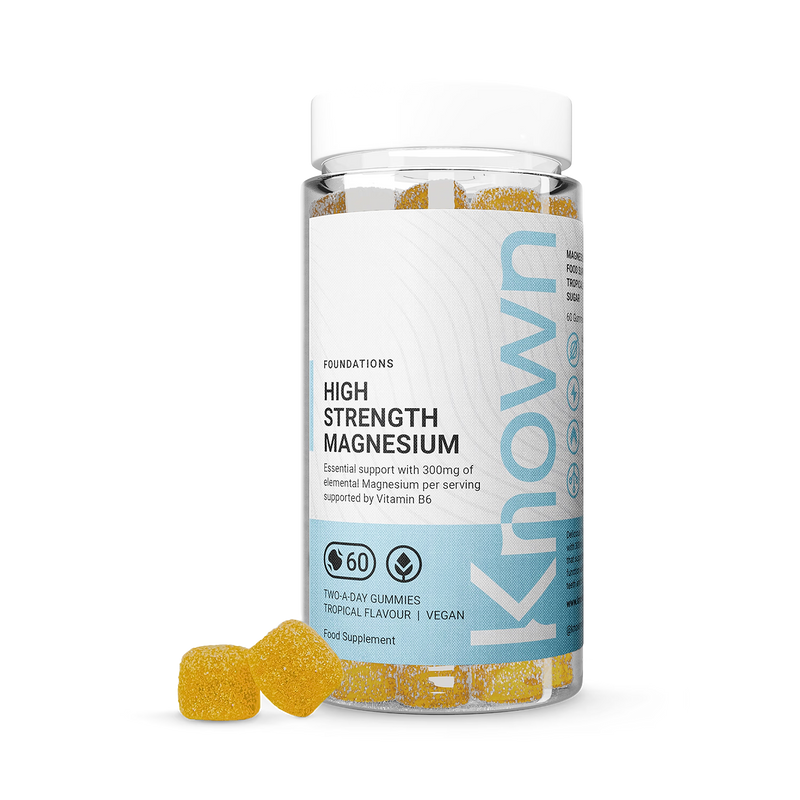 Known Nutrition high strength magnesium gummies tropical flavour 60 count (British brand)