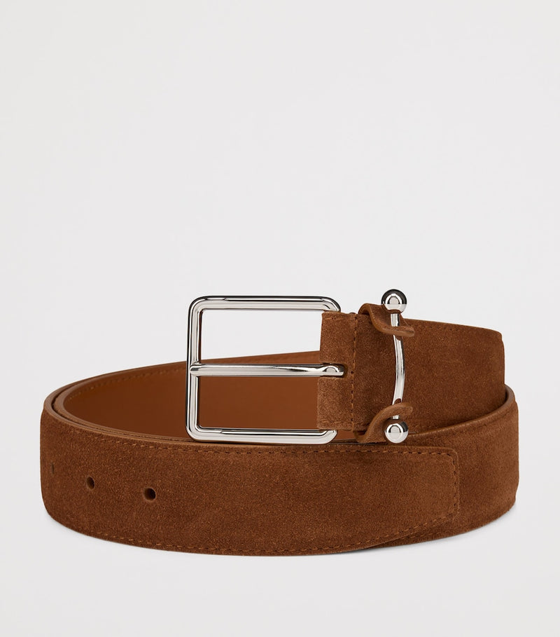 Christian Louboutin Chambeliss suede belt 3.5cm, imported from the UK