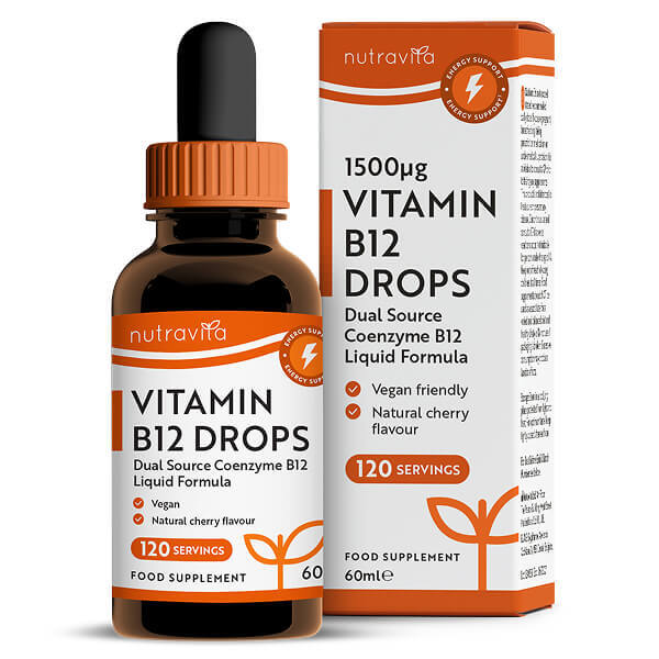 Nutravita Vitamin B12 Drops - Natural Cherry Flavour - 60ml