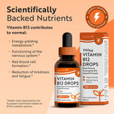 Nutravita vitamin B12 drops natural cherry flavour 60ml (British brand)