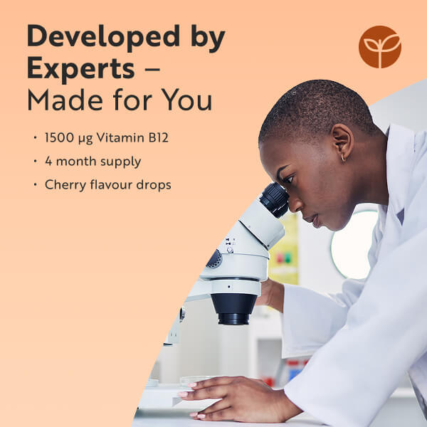 Nutravita vitamin B12 drops natural cherry flavour 60ml (British brand)