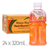 Mogu Mogu peach drink with nata de coco case of 24, UK version