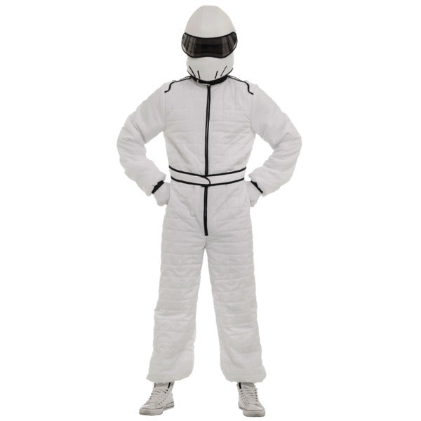 Orion Costumes White Race Suit and Helmet Standard