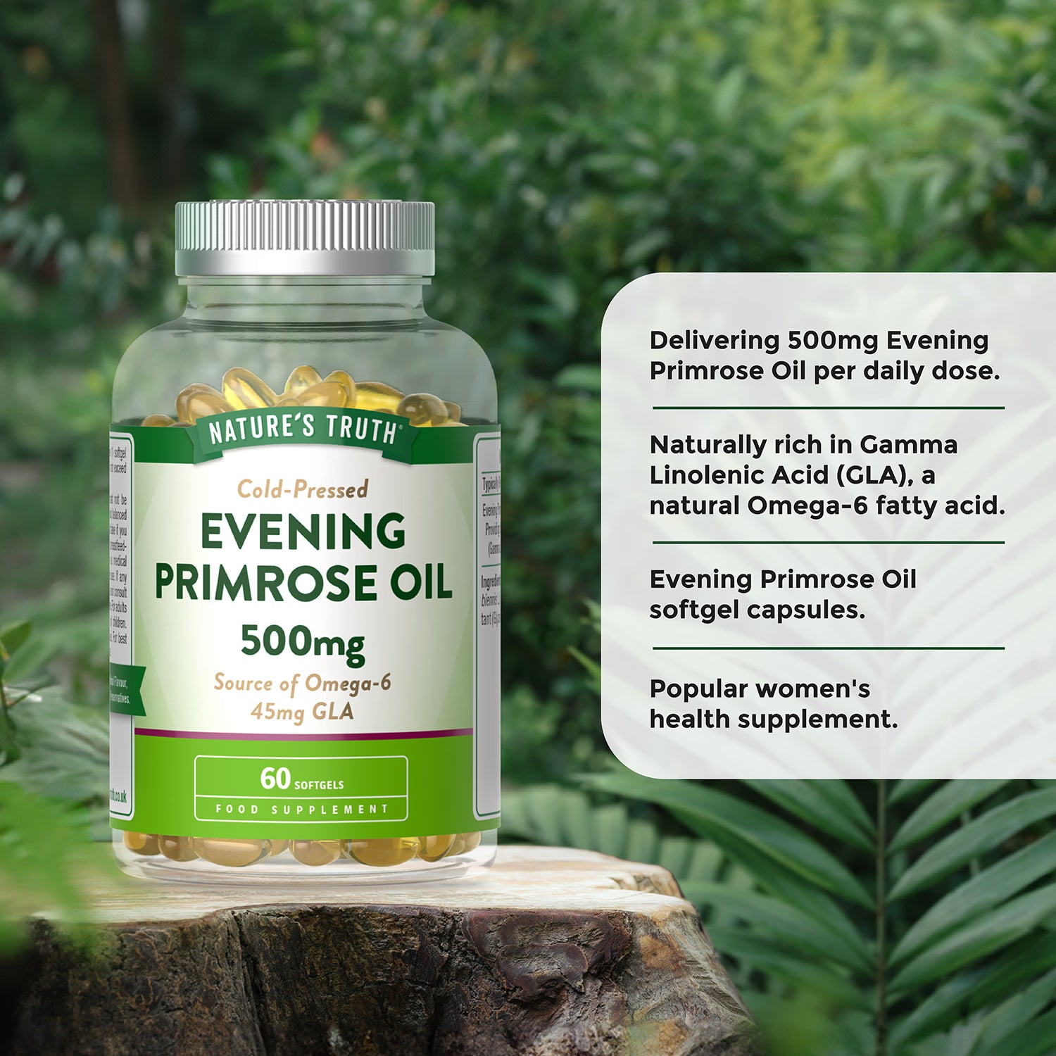 Nature's Truth evening primrose oil 500mg softgels - British product