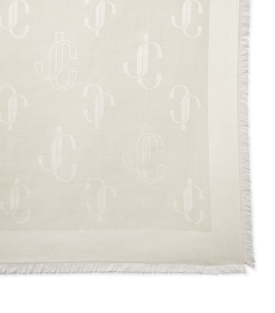 Jimmy Choo silk-blend monogram scarf (British brand)