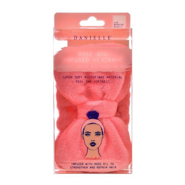 Danielle Creations pink rose oil infused bow headband (British brand)