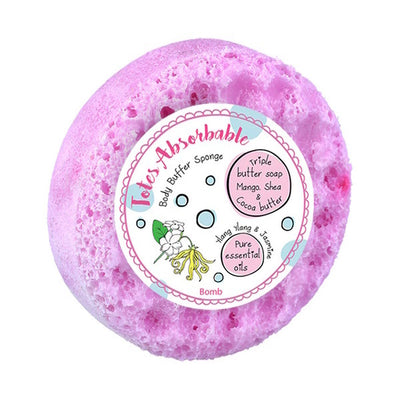 Superdrug Bomb Cosmetics Body Buffer Soap Sponge Ylang Ylang Jasmine- Buy online at McGrocer