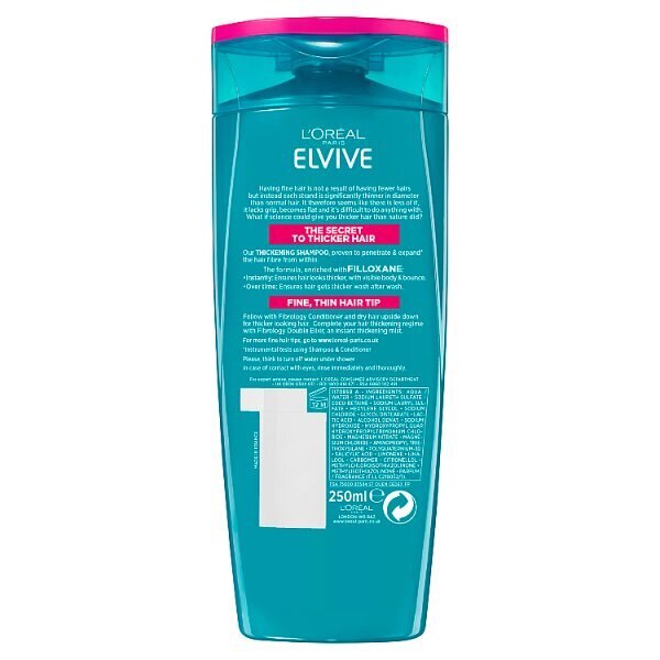 L'Oreal Elvive Fibrology Thickening Shampoo 250ml GOODS Superdrug   