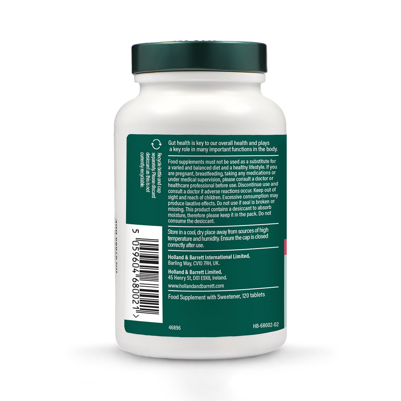 Holland & Barrett chewable Acidophilus Strawberry probiotic 120 tablets, UK version
