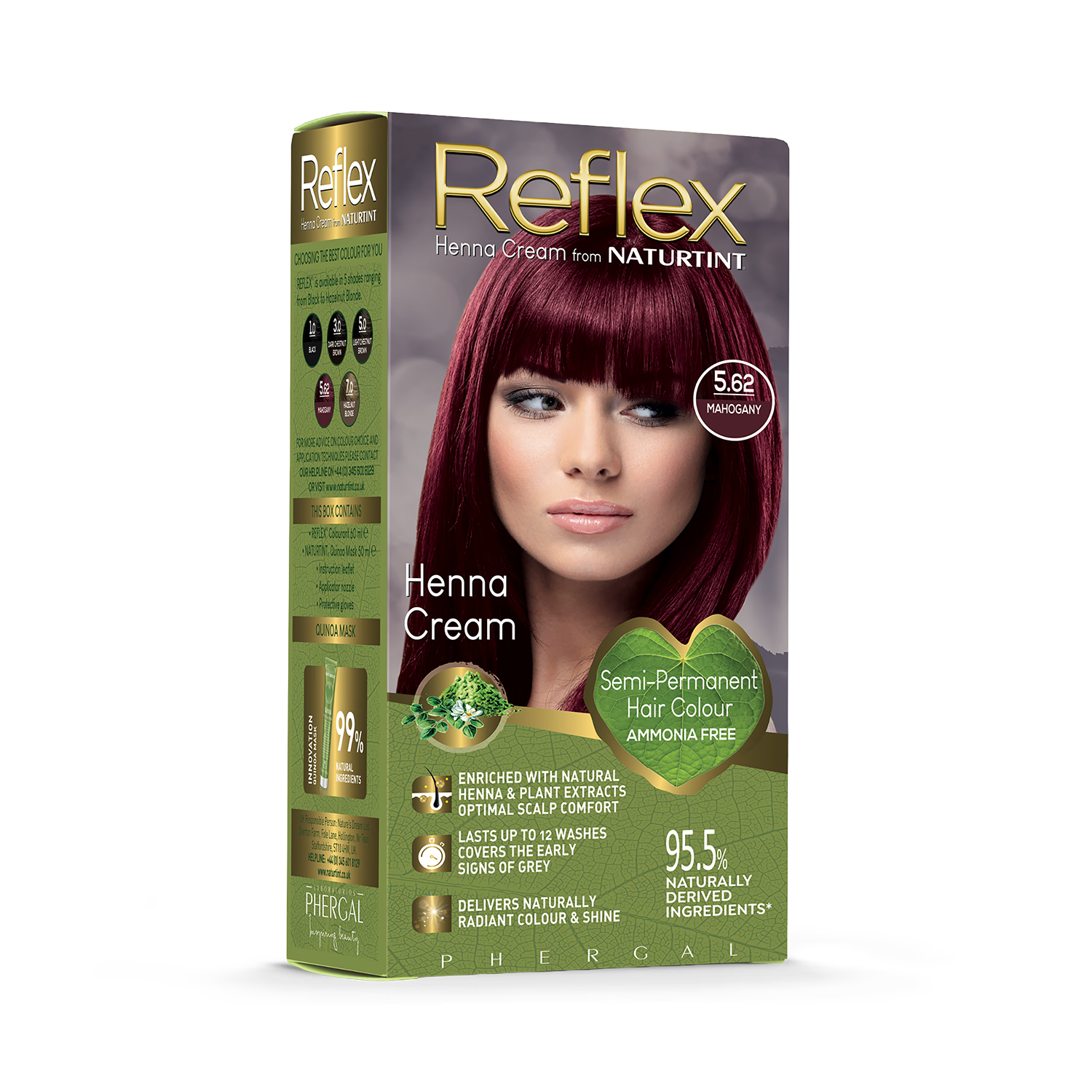 Naturtint Reflex Mahagoni Henna-Haarfarbe - britisches Produkt