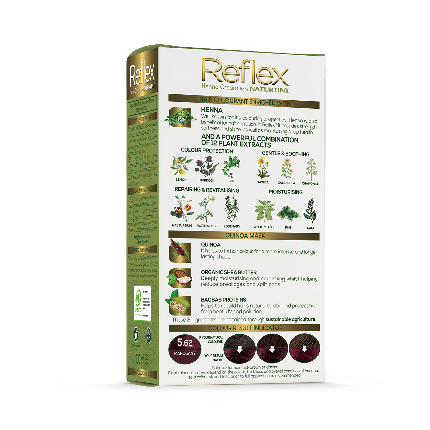 Naturtint Reflex Mahagoni Henna-Haarfarbe - britisches Produkt