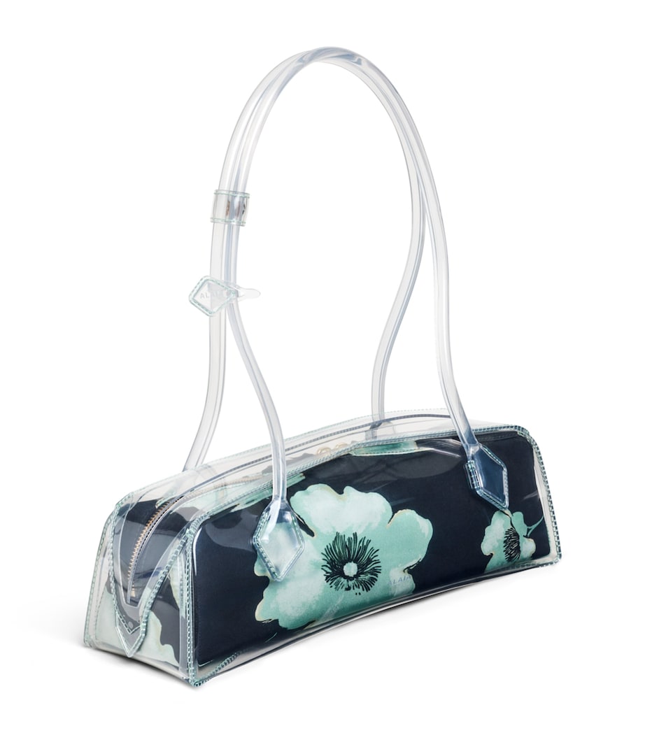 Alaïa Le Teckel shoulder bag transparent floral design - British product