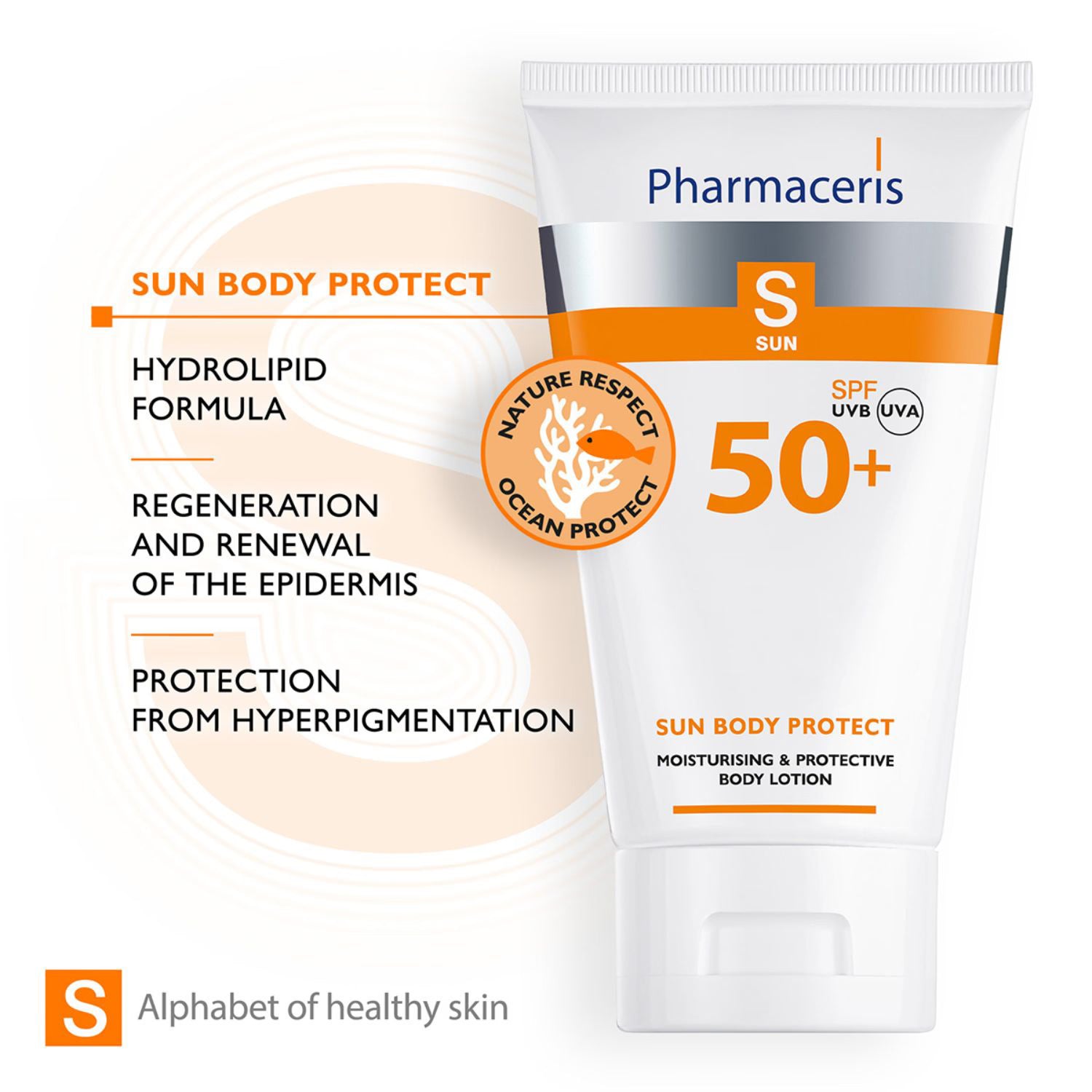 Pharmaceris S body lotion SPF 50 200ml, imported from the UK