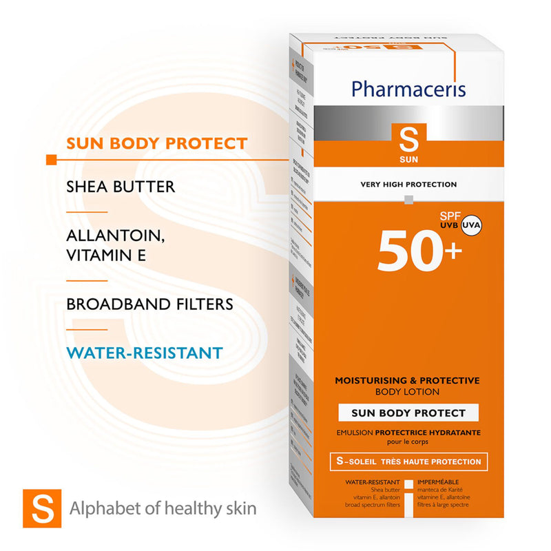 Pharmaceris S body lotion SPF 50 200ml, imported from the UK