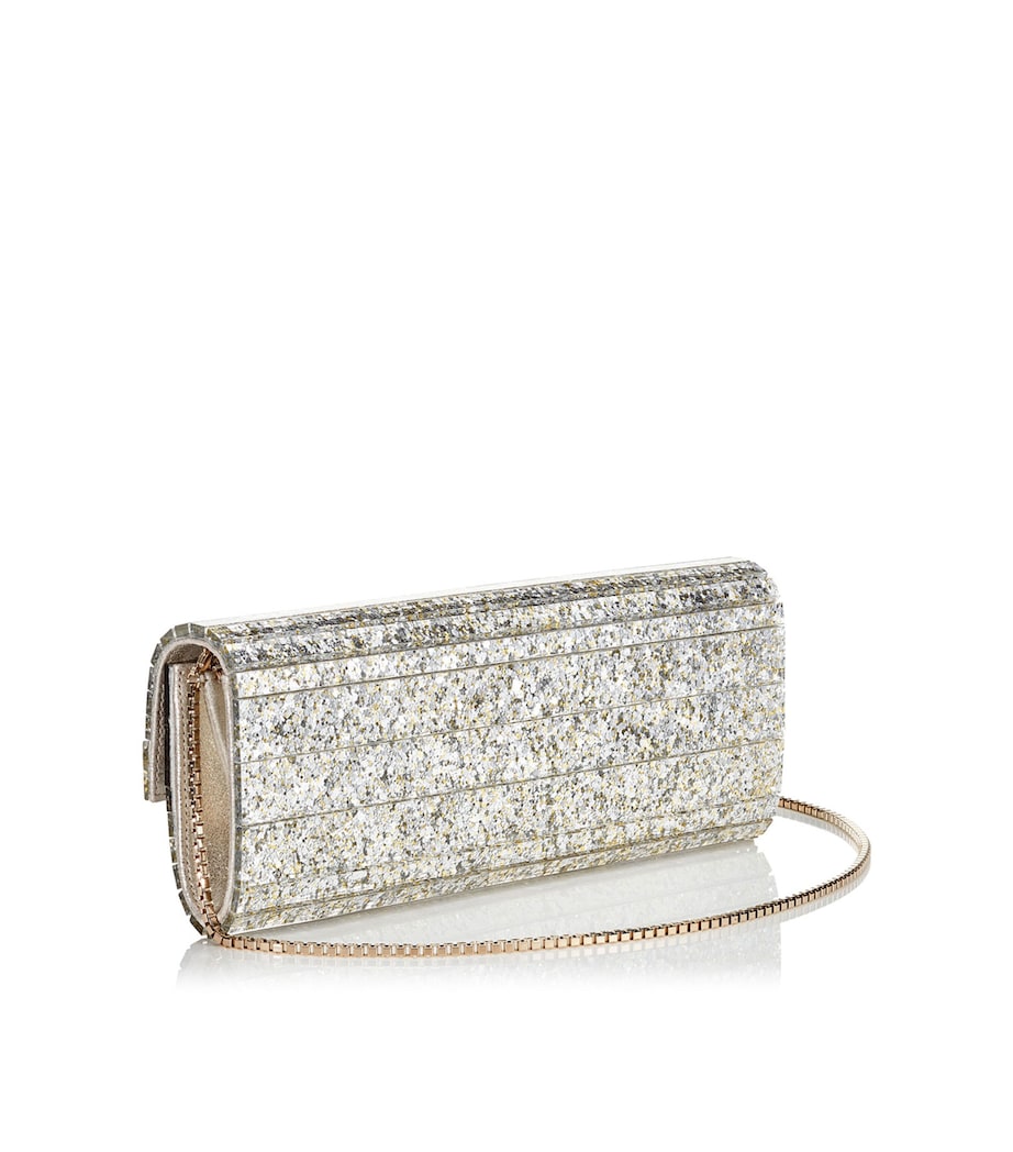Jimmy Choo Sweetie glitter clutch bag, evening accessory - British product