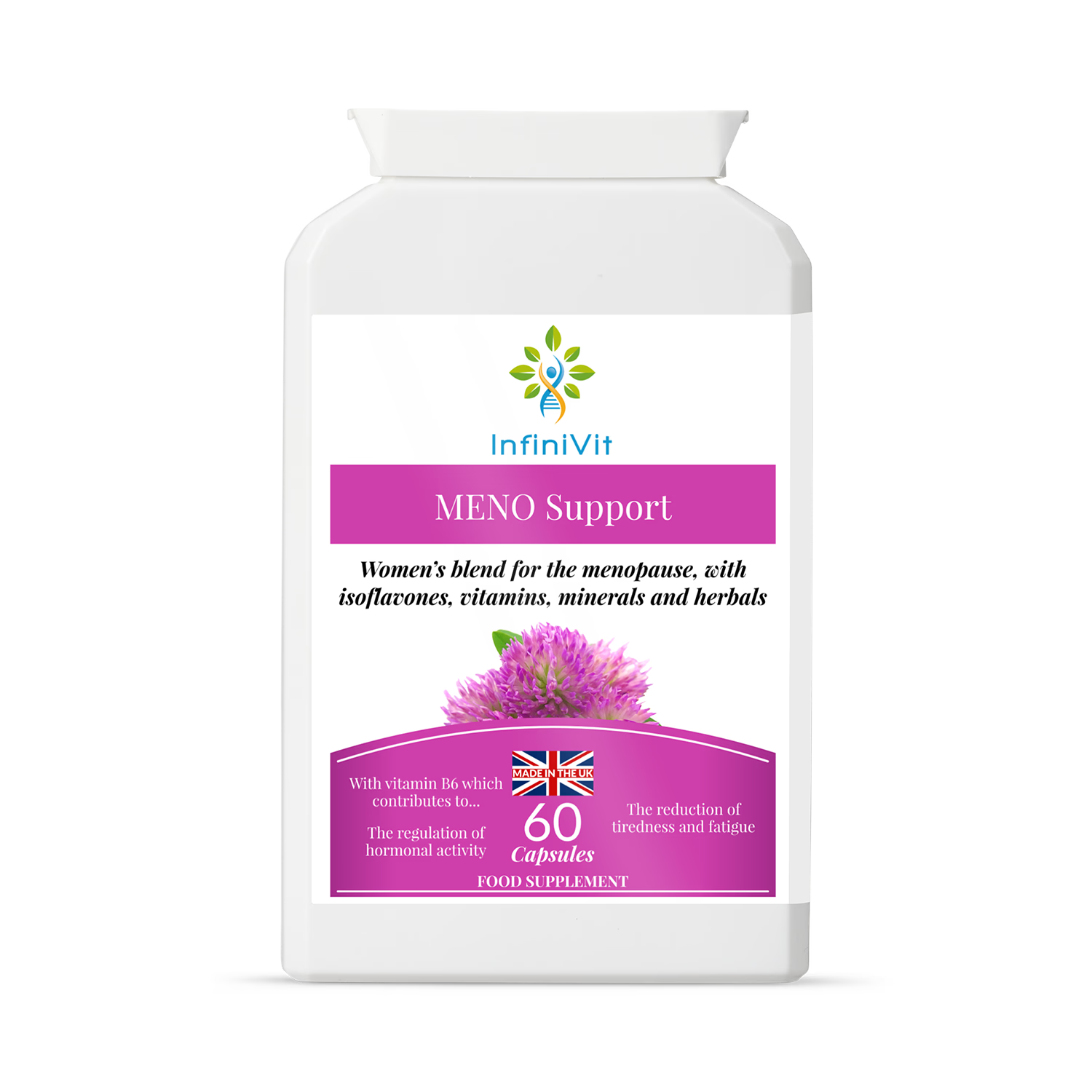 InfiniVit MENO Support menopause supplement 60 capsules (British brand)